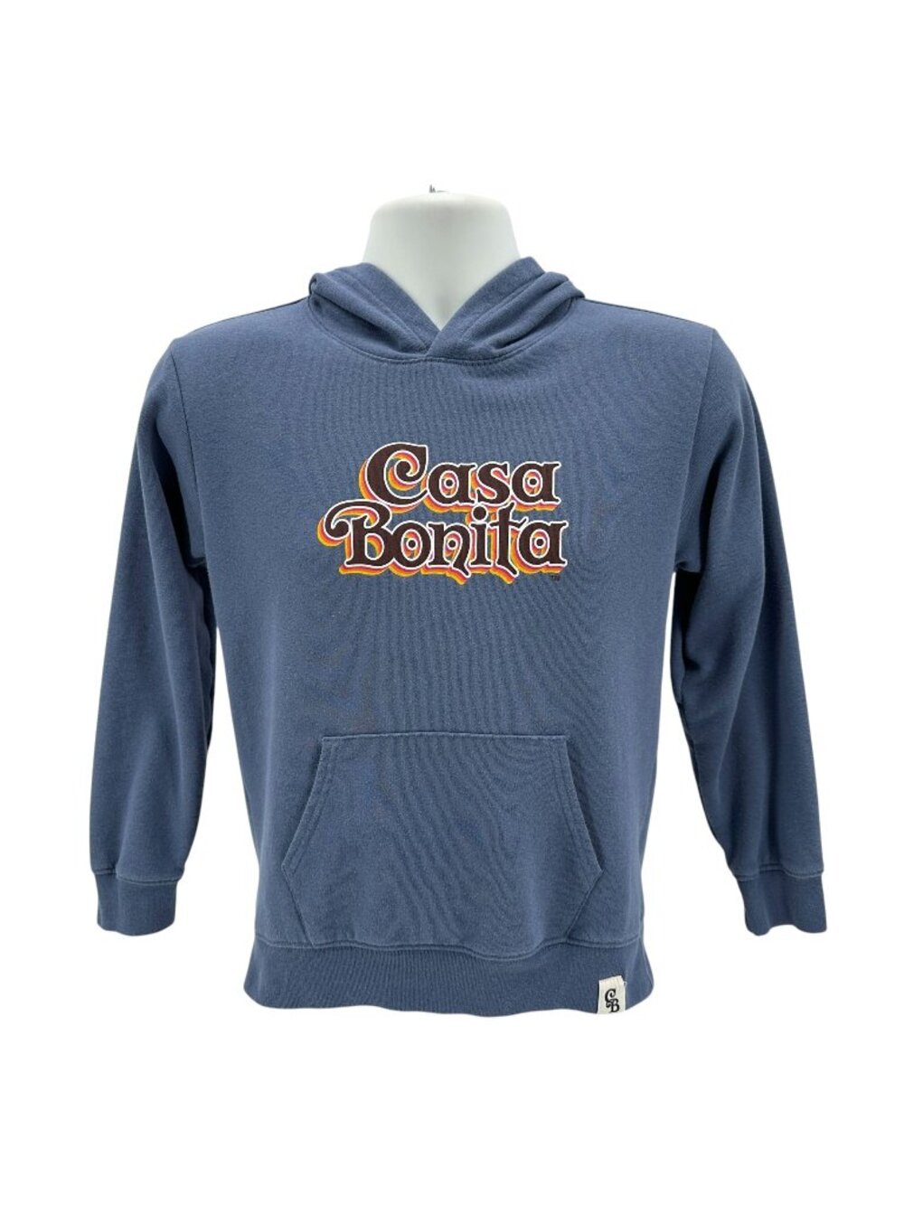 Casa Bonita Child Large Hoodie Blue Graphic Long Sleeve Hoodie Youth